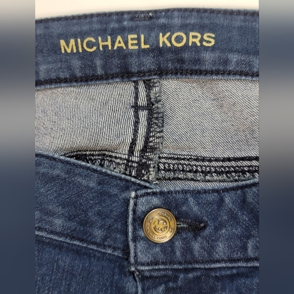 MICHAEL KORS Woman's Size 16 Midrise Straight Leg Cropped Denim Jean - Picture 2 of 13